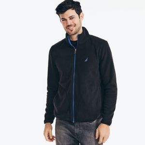 NAUTICA  Midweight-Fleece Black Zip-Up light weight jacket